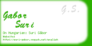 gabor suri business card